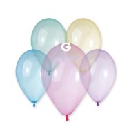 Baloane transparente 10" - Culori pastelate, 100 buc.