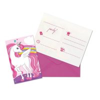 Invitații - Unicorn, 6 bucăți