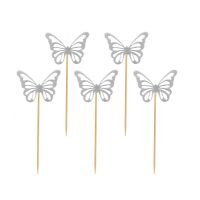 Suport de tort - Fluture argintiu, 12 bucăți