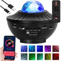 Proiector de cer nocturn cu difuzor integrat - Negru