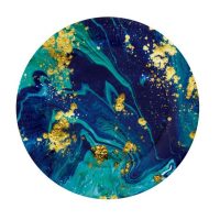 Farfurii de hârtie - Marmură albastră, 6 bucăți