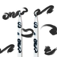 Șireturile late cu imprimeu graffiti, o pereche - Negru, 120 cm