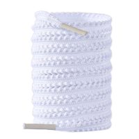 Șireturi cu textură, o pereche - Albe, 120 cm