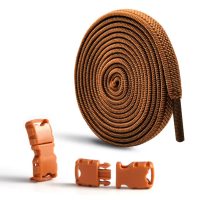 Șireturi elastice cu cataramă, o pereche - Maro, 100 cm