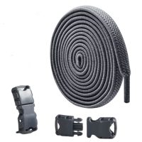 Sireturi cu prindere rapidă, o pereche - Gri închis, 100 cm
