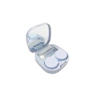 Cutie de transport portabilă cu oglindă pentru lentile de contact - Albastră