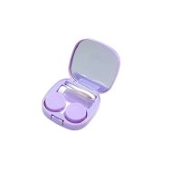 Cutie de transport portabilă cu oglindă pentru lentile de contact - Violet