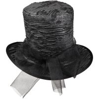 Cilindru gotic cu fundă - Negru