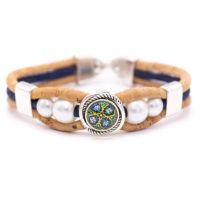 Rama din plută - Verde-albastru cu ornament