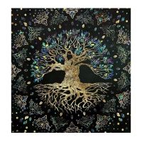 Masă 50 x 50 - Copacul vieții ornamentat