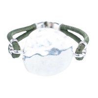 Ramă din plută - Verde cu element metalic