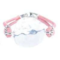 Ramă din plută - Roz cu element metalic