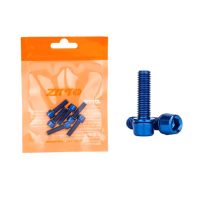 Șuruburi din titan pentru ghidon M5x18 mm, set de 6 buc. - Albastre