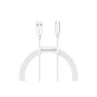 Cablul de alimentare Baseus CATYS-02 USB-A la USB-C 66W - 1 metru, alb