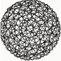 Rundă rustică de 38 cm - Neagră