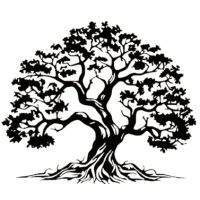 Decorație metalică pentru perete 30 cm - Copac