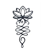 Decorație metalică de perete 36 cm - Lotus