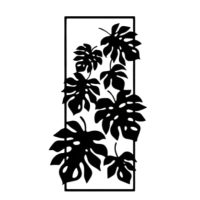 Decorație de perete din metal 30 cm - 7 frunze