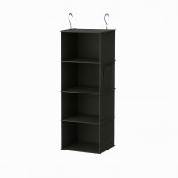 Cutie de depozitare suspendată cu patru etaje - Neagră