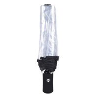 Umbrelă pliabilă complet automată - Transparentă cu margine neagră
