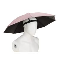 Umbrelă unisex impermeabilă cu fixare pe cap - Roz