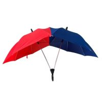 Umbrela semi-automată duo cu pânză impermeabilă - Roșu-albastru