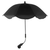 Umbrelă ajustabilă cu protecție UV și prindere pe cărucior - Neagră