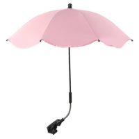 Umbrelă ajustabilă cu protecție UV și prindere pe cărucior - Roz deschis