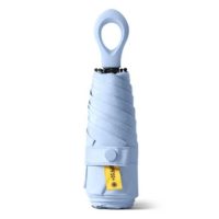Umbrelă pliantă ușoară cu protecție UV - Albastră deschisă