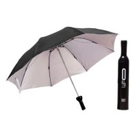 Umbrelă pliabilă cu protecție UV în formă de sticlă - Negru