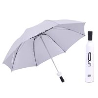 Umbrelă pliabilă cu protecție UV în formă de sticlă - Alb