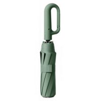 Umbrelă automată cu protecție UV și clip - Verde