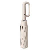 Umbrelă automată cu protecție UV și clemă - Bej