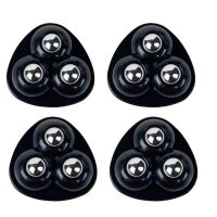 Roți de întoarcere autocolante, 4 bucăți - Negru