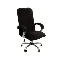 Set de 3 huse pentru scaune de birou - Negre