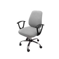 Set de 2 huse extensibile pentru scaune de birou - Gri