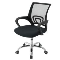 Husă pentru scaun de birou din catifea - Negru, XL