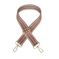 Curea Intercambiabilă pentru Geantă - Țesut Bej-Strălucitor, Clip Aurie