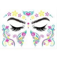 Tatuaje fluorescente pentru față - Inimă și fluture