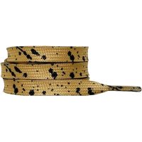 Sireturi late pentru pantofi, batikate bicolore, o pereche - Aur-negru, 120 cm
