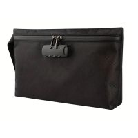 Geantă de călătorie Smell Proof cu lacăt combinat - neagră