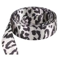 Sfoară de șireturi cu model leopard, o pereche - Alb-negru, 120 cm