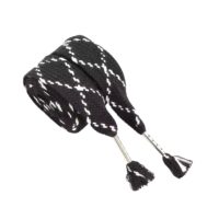 Șireturi pentru pantofi cu perforație, o pereche - Negre, 140 cm