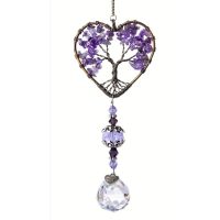 Feng Shui - Draperie din cristal - Arborele vieții violet