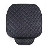 Husă din piele pentru scaun auto - neagră cu broderie neagră