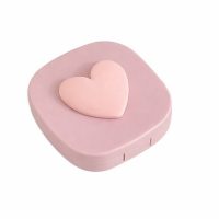 Cutie de călătorie pentru lentile de contact - Roz