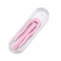 Pensetă și aplicator pentru contactele de curățare - Roz