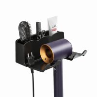 Suport autoadeziv pentru uscător cu organizator - Negru