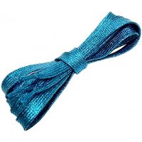 Șireturi pentru pantofi sau hanorace, o pereche - Albastru ceruleum, 110 cm