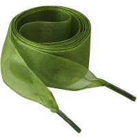 Șireturi din satin pentru pantofi, o pereche - Verzi, 110 cm